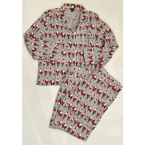 GAP Other - GapBody‎ Pajama Set Santa Print Christmas Holiday Sleepwear Loungewear M